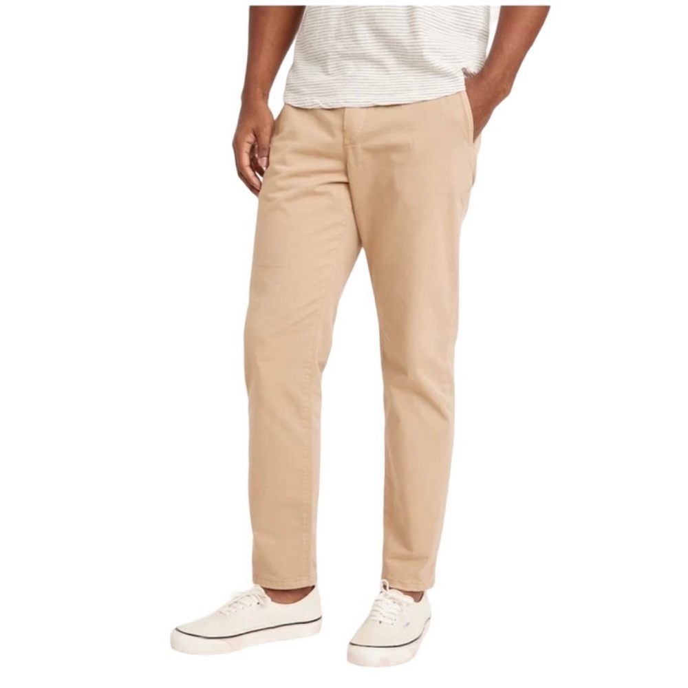Marine Layer NWOT Khaki Saturday Athletic Fit Organic Cotton Twill Pant Size XL